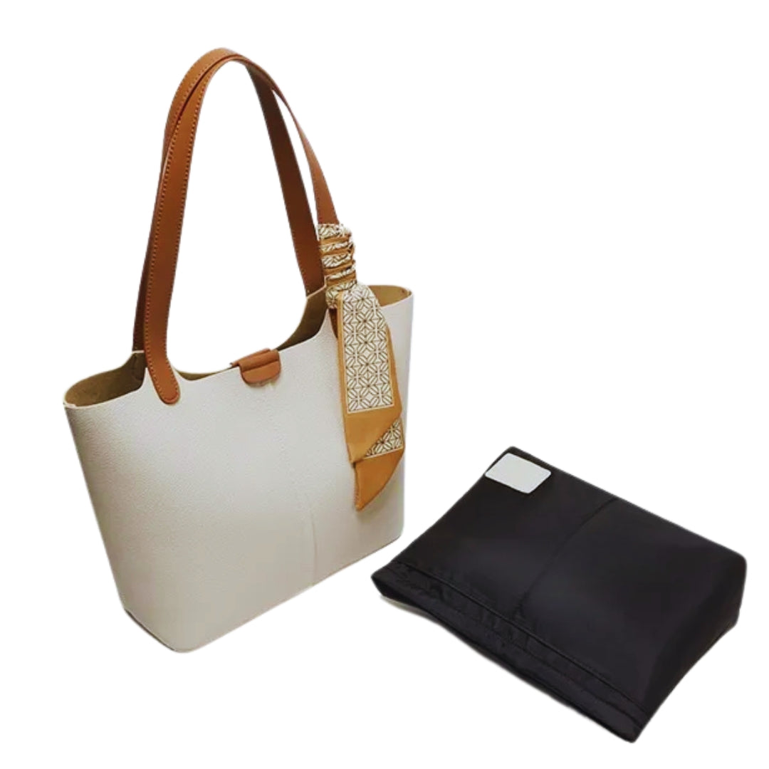 Large Faux Leather Handbag ⎜ Stylish Bag with a Practical Design and Fashionable Details