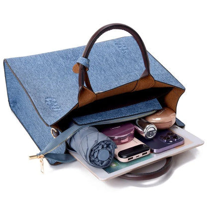Shoulder Bag for Women ⎜ Three - Piece Set with Spacious Inner Compartment