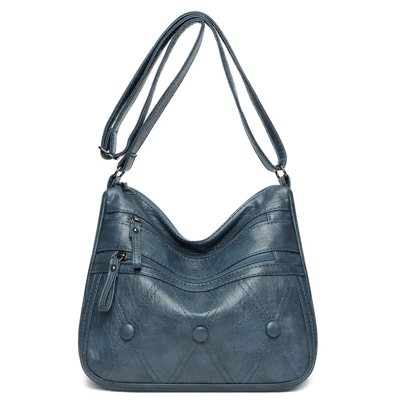 Large Shoulder Bag for Women ⎜ Versatile Bag with Zips and Stylish Design
