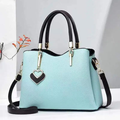Handbag with Heart Pendant ⎜ Stylish Design and Practical Shoulder Strap