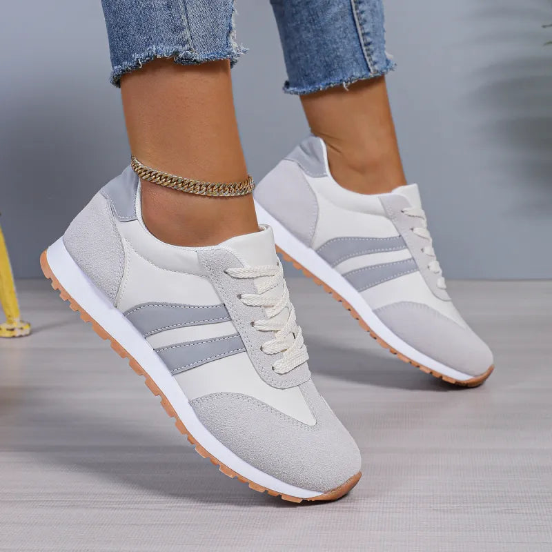 Women's Trainers ⎜ Fashionable Shoes with Contrasting Stripes and a Comfortable Sole for Everyday Wear and Leisure