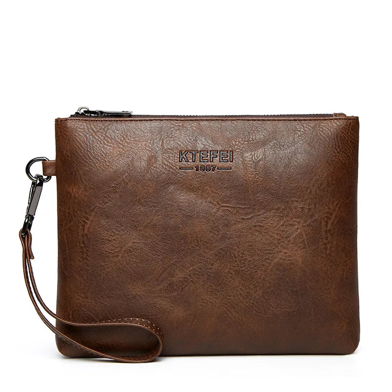 Leather Clutch for Men ⎜ Fashionable Handbag for Business and Leisure in a Slim Design