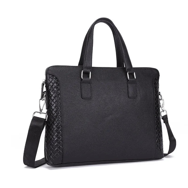 Laptop Bag for Men ⎜ Genuine Leather Briefcase with a Stylish Design and Space for a 14 - Inch Laptop