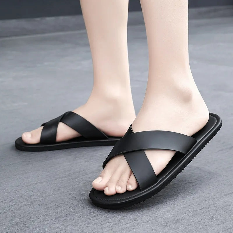 Lightweight Slip - on Shoes for Men ⎜ Comfortable , Black Casual Shoes with Soft Soles