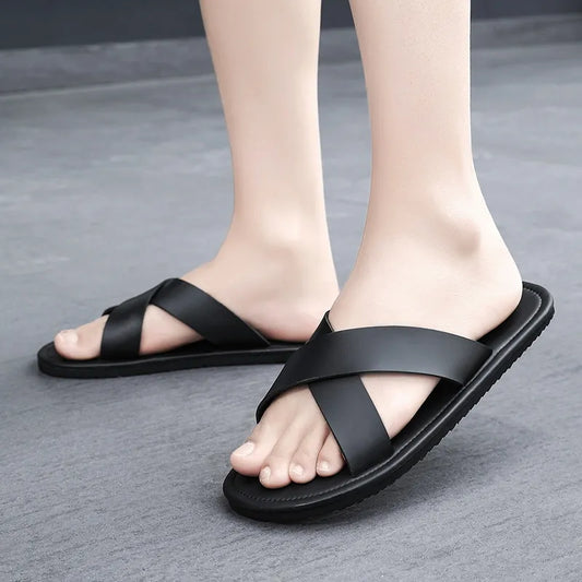 Lightweight Slip - on Shoes for Men ⎜ Comfortable , Black Casual Shoes with Soft Soles