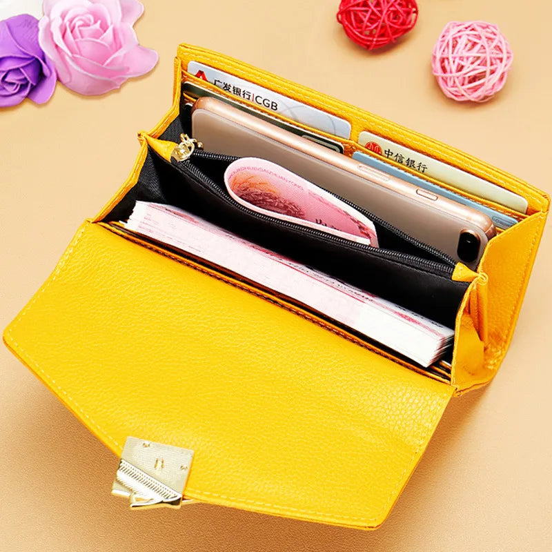 Women's Wallet in Long Format ⎜ Large Leather Wallet Made of Genuine Leather with Plenty of Storage Space for Cards and Notes