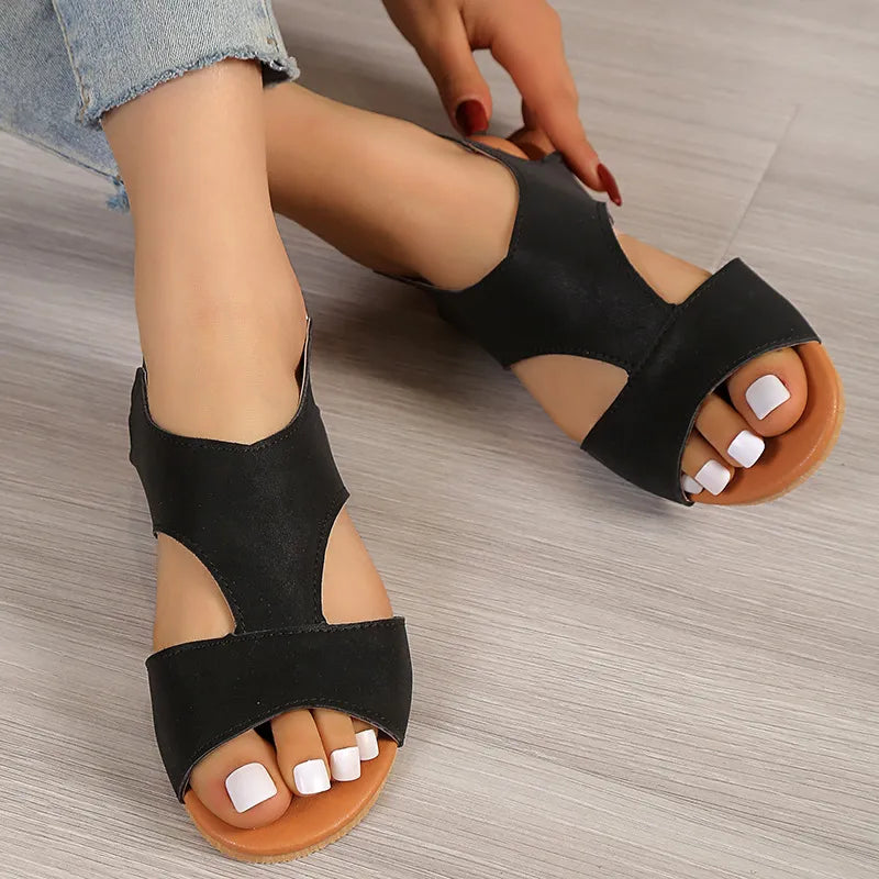 Women's Flat Sandals ⎜ Comfortable Shoes with Straps and an Open Toe Area for a Casual Look