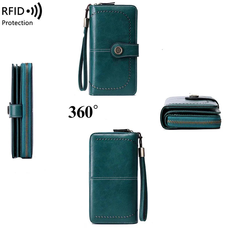 Women's Wallet with Zip ⎜ Rfid Protection and Large Capacity in a Modern Design