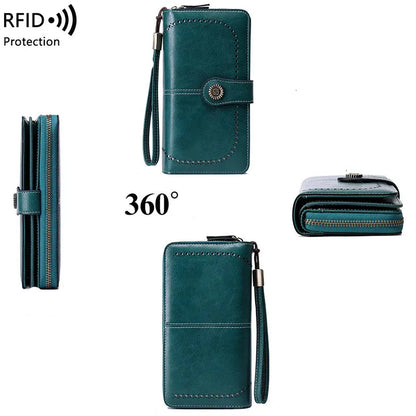 Women's Wallet with Zip ⎜ Rfid Protection and Large Capacity in a Modern Design