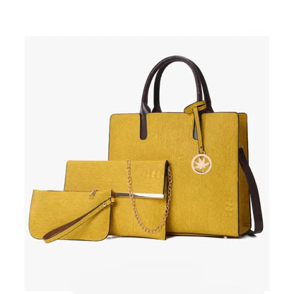 Shoulder Bag for Women ⎜ Three - Piece Set with Spacious Inner Compartment