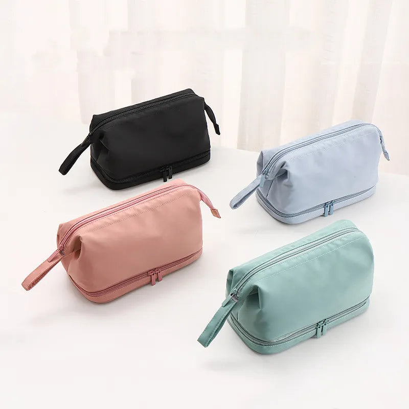 Cosmetics Bag for Women ⎜ Large Travel Bag with Double Zip and Separate Compartment for Care Products