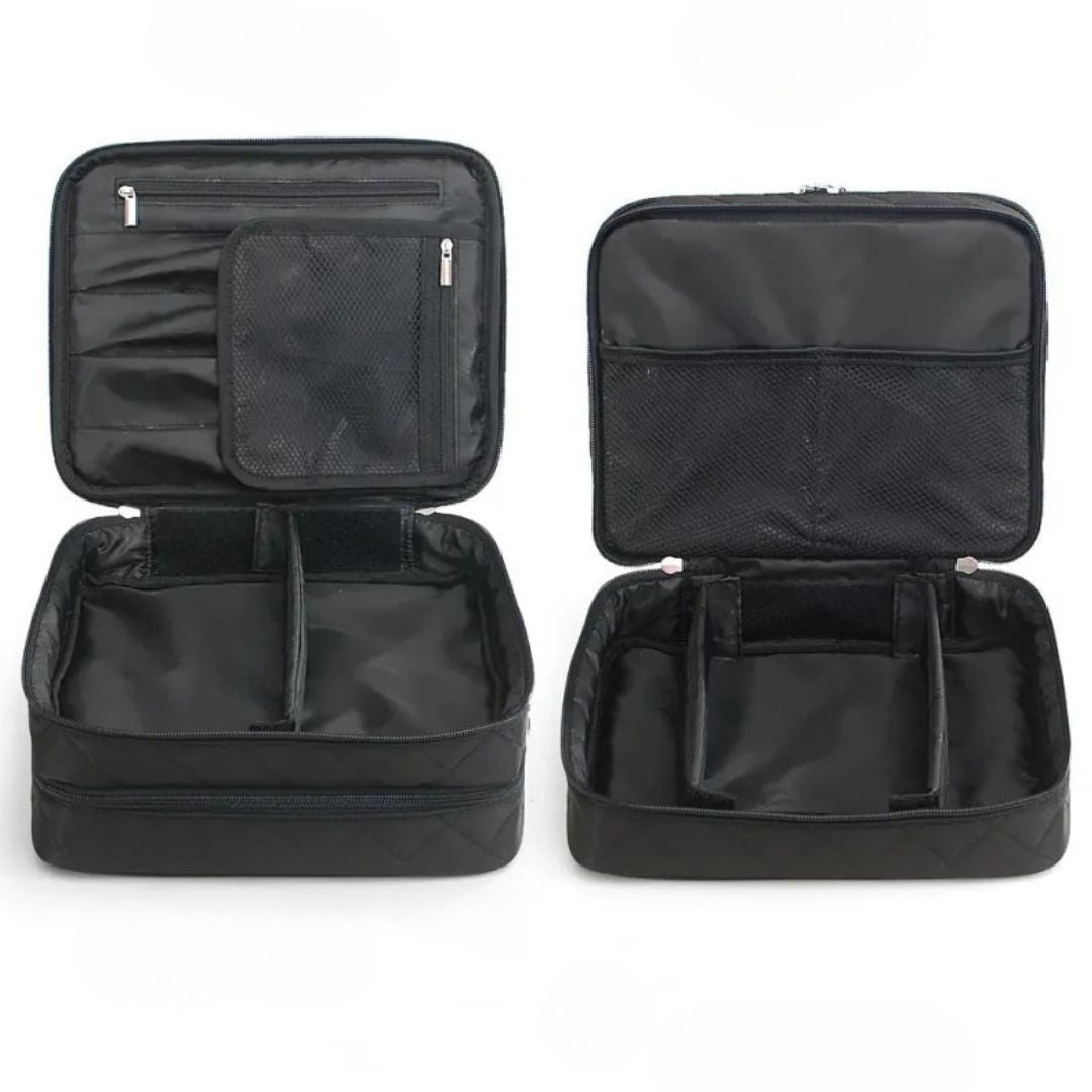 Cosmetics Bag for Women ⎜ Large Storage with Compartments and Robust Zip