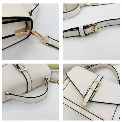 Shoulder Bag for Women ⎜ Elegant Handbag with Golden Buckle and Adjustable Strap