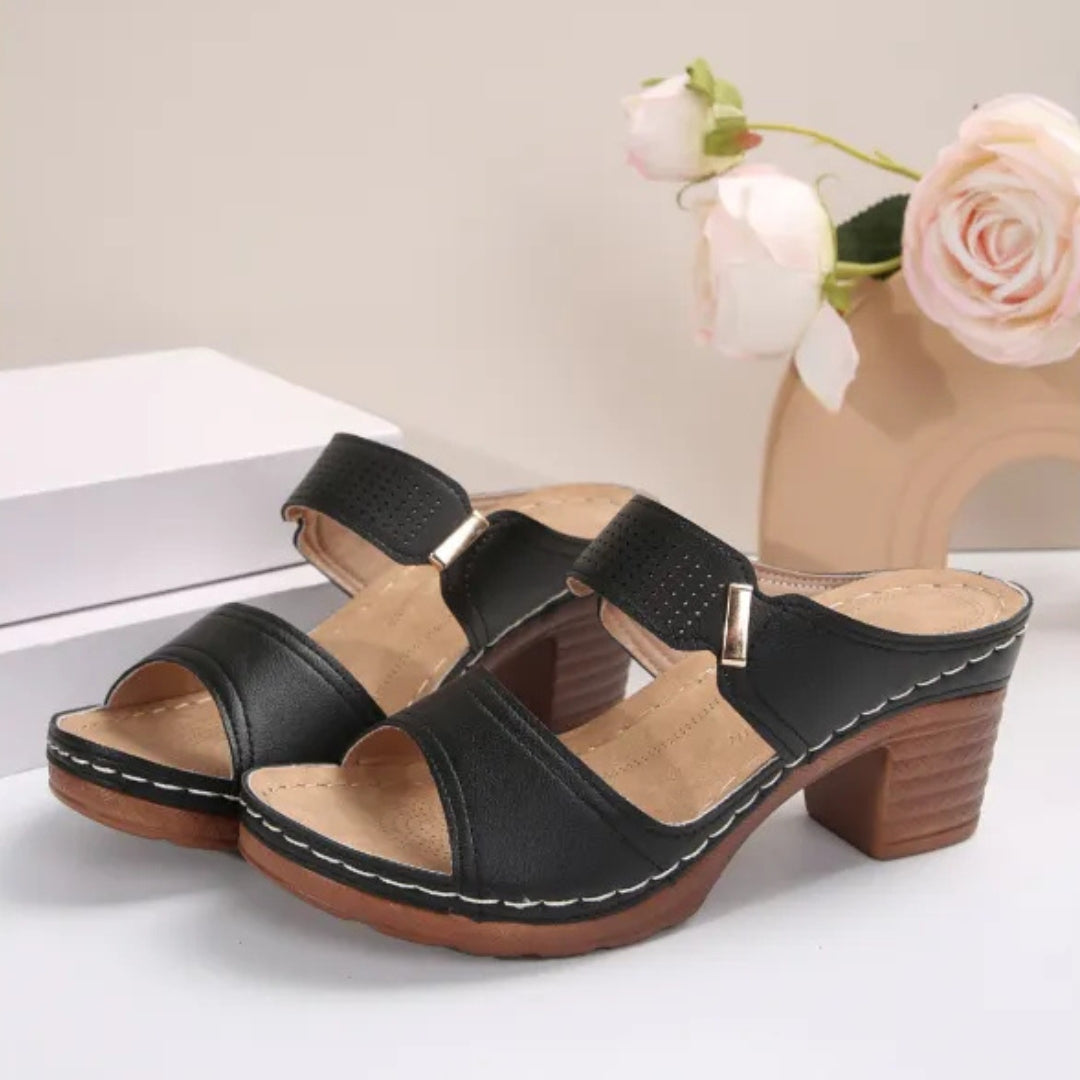 High - Heel Sandals for Women ⎜ Comfortable Casual Shoes with Thick Soles and Non - Slip Block Heels for Summer