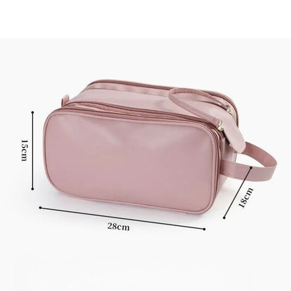 Cosmetics Bag for Women ⎜ Large Travel Bag with Double Zip and Water - Repellent Material
