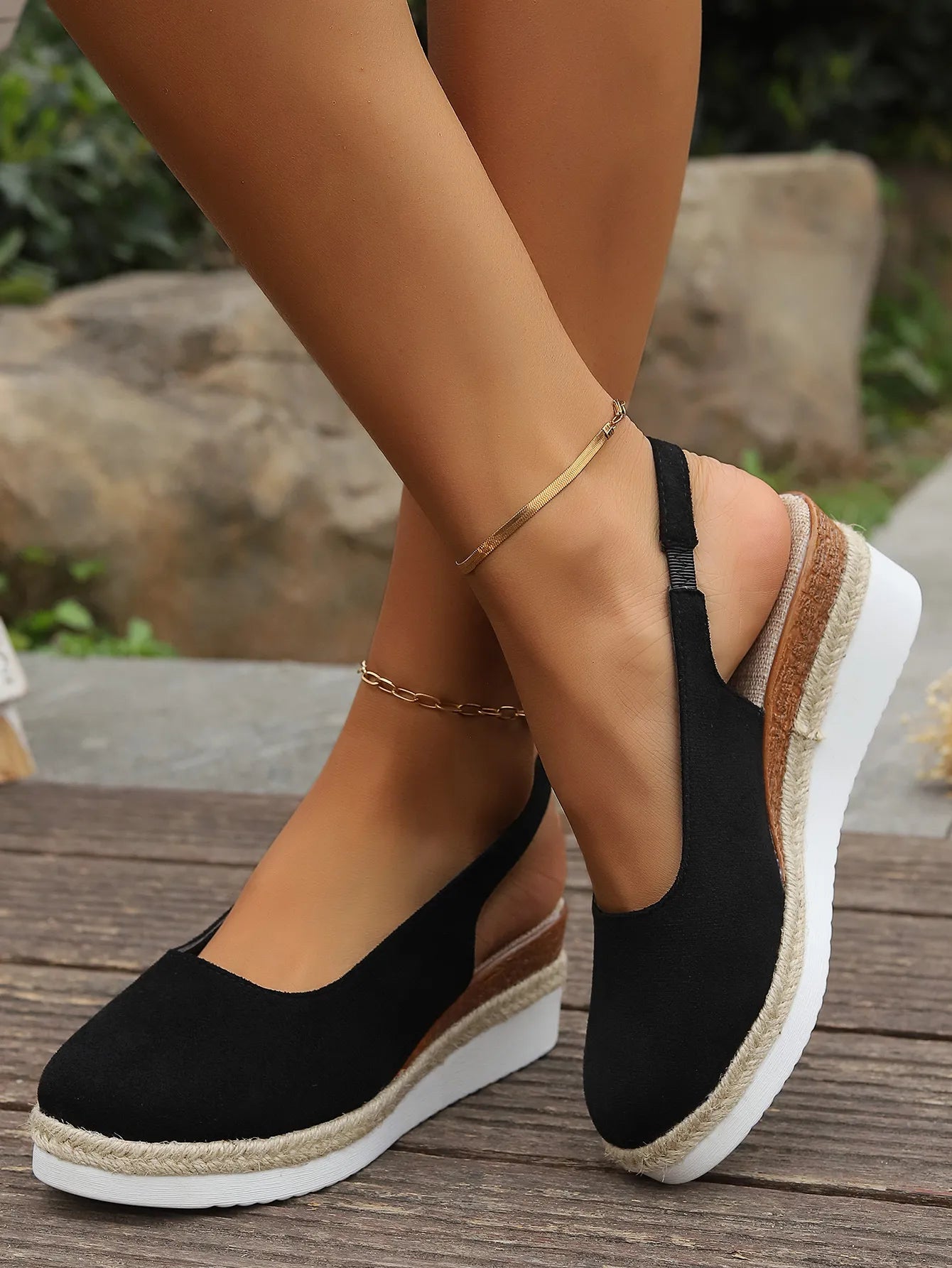 Women's Platform Sandals ⎜ Comfortable Shoes with a Round Toe and Fashionable Sole