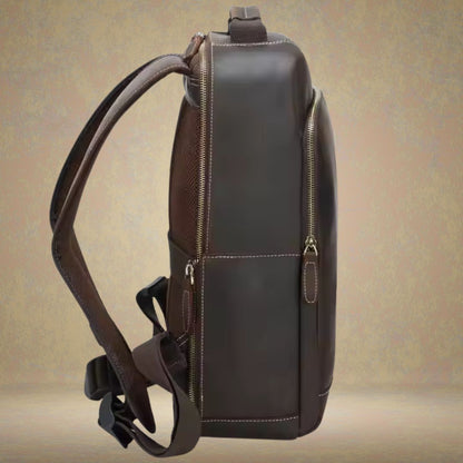 Leather Backpack for Men ⎜ Stylish Design with Generous Storage Space for Travelling and Leisure