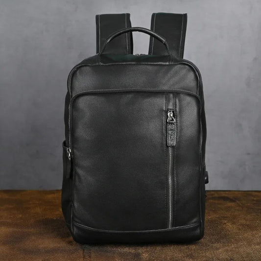 Leather Backpack for Men ⎜ Stylish Design with Generous Storage Space for Travelling and Leisure