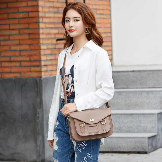 Classic Shoulder Bag for Women ⎜ Fashionable Cambridge - Style Shoulder Bag with Practical Fasteners
