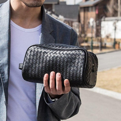 Leather Clutch for Men ⎜ Handmade Bag with Generous Storage Space and Robust Zip