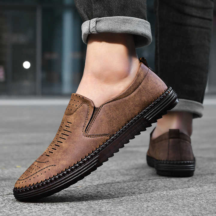 Men's Slip - on Shoes ⎜ Comfortable Casual Shoes Made From High - Quality Leather for Everyday Wear