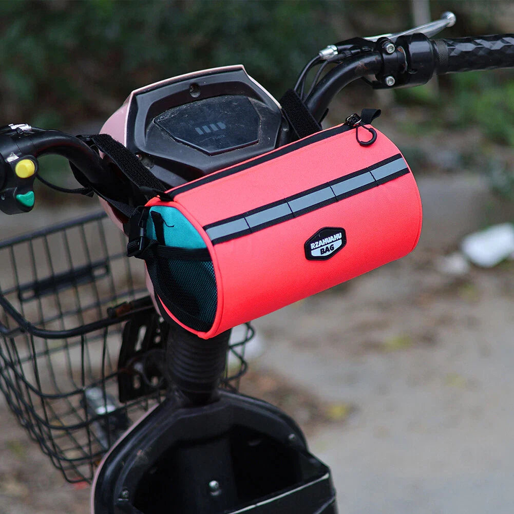 Bike Handlebar Bag ⎜ Compact Frame Bag with Large Capacity and Reflective Strip