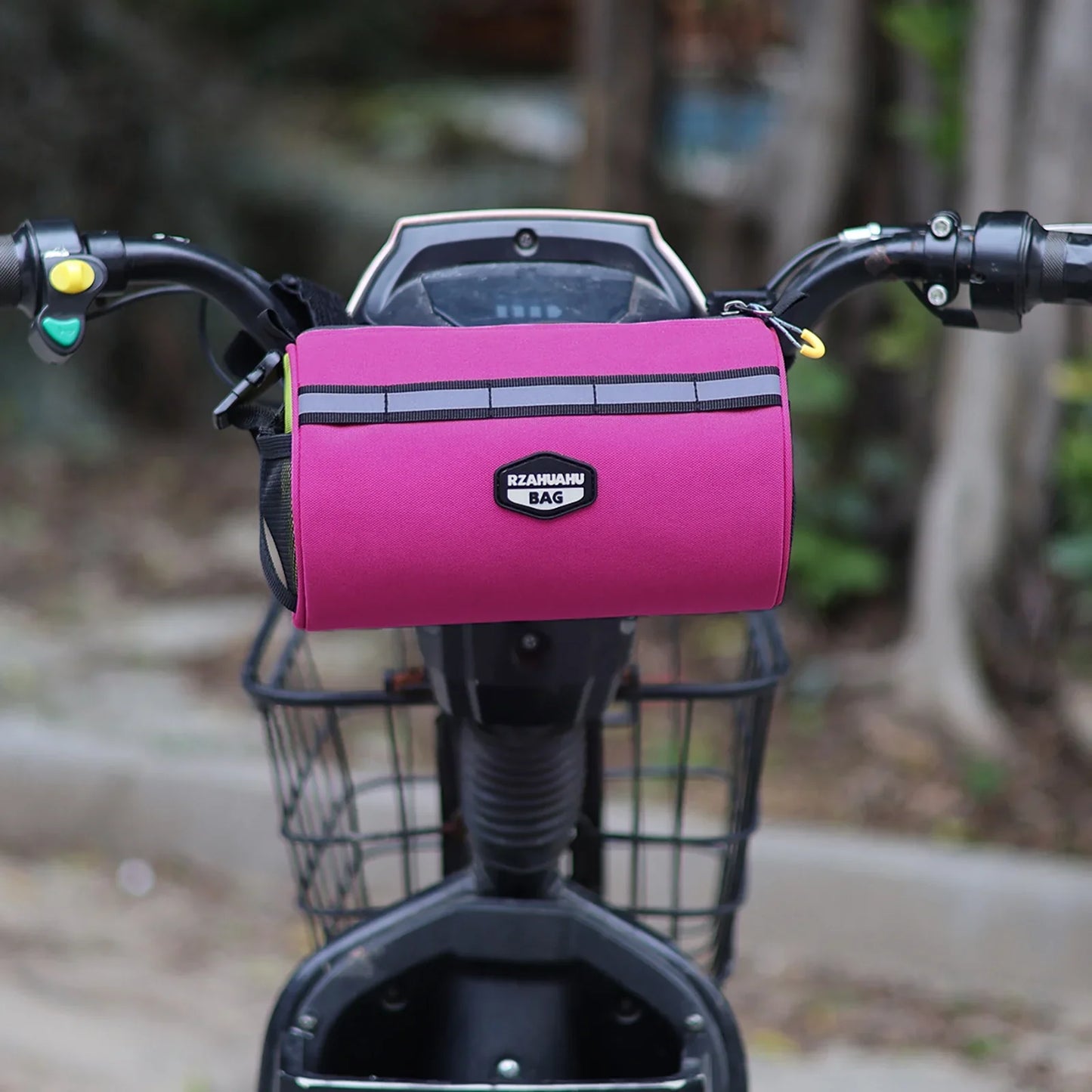 Bike Handlebar Bag ⎜ Compact Frame Bag with Large Capacity and Reflective Strip