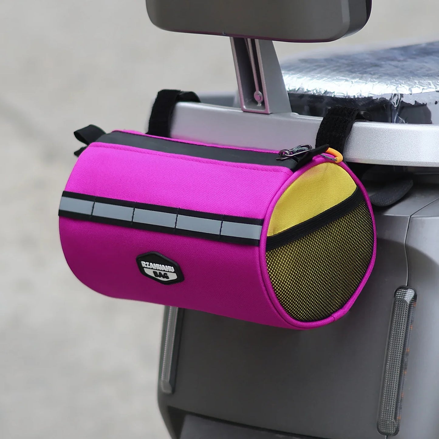 Bike Handlebar Bag ⎜ Compact Frame Bag with Large Capacity and Reflective Strip