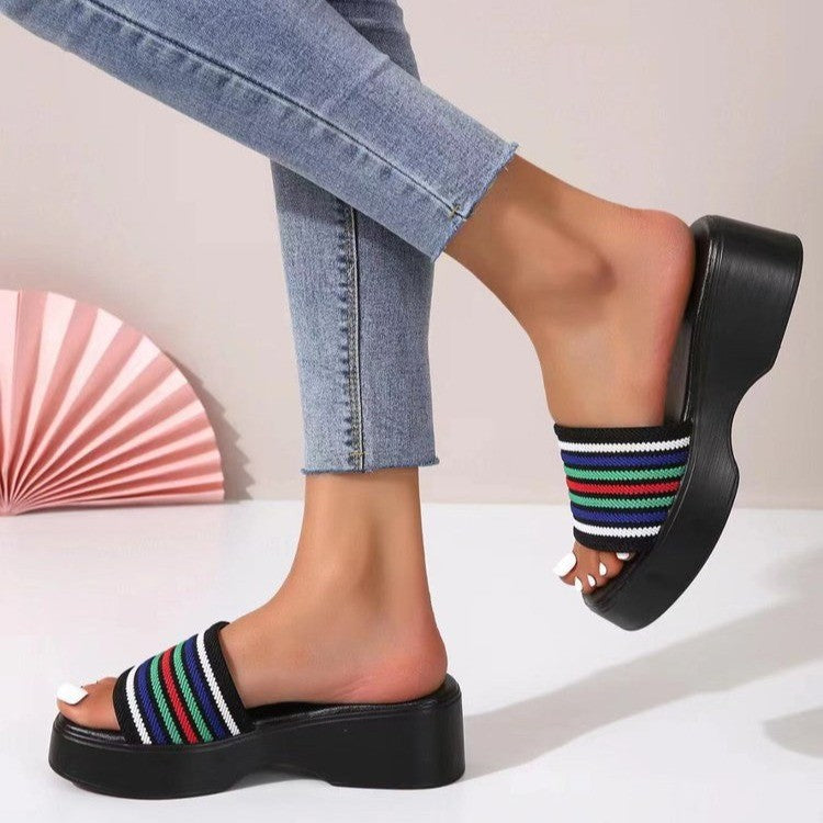 Fashionable Platform Loafers for Women ⎜ Comfortable Wedges with a Leopard Pattern for Versatile Outfits