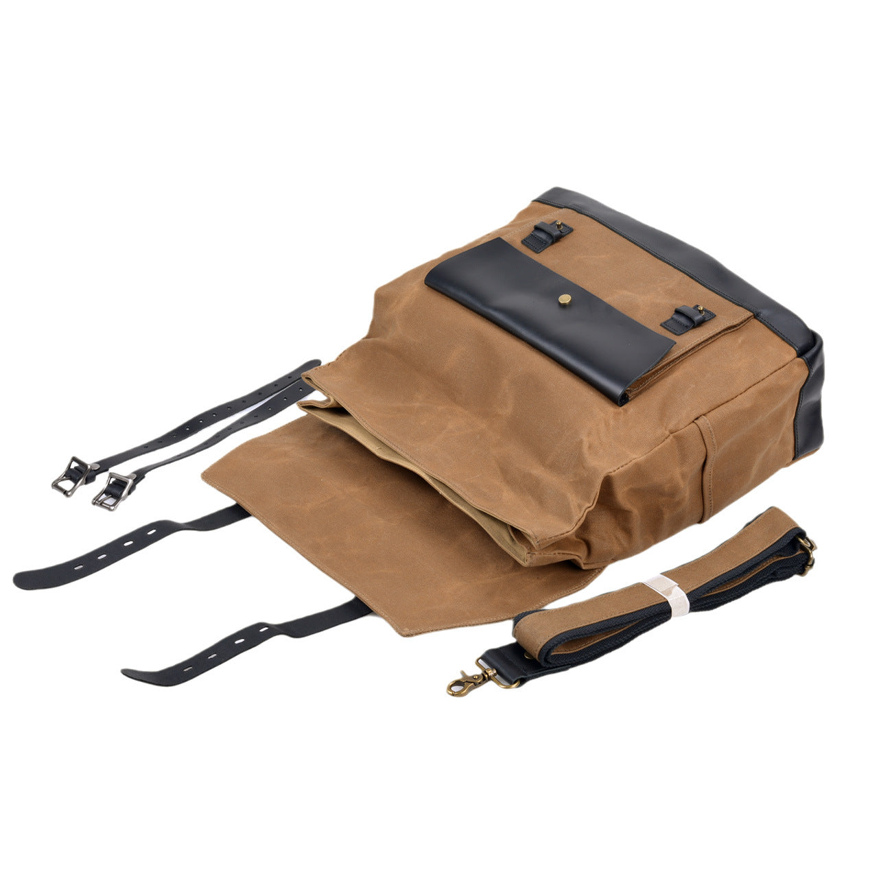 Canvas Motorbike Bag ⎜ Waterproof Retro Bag with Strap Fastening and Large Storage Space
