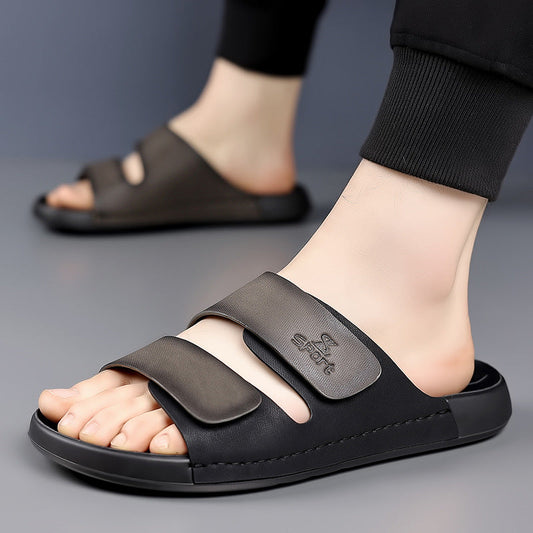 Outdoor Slip - on Shoes for Men ⎜ Non - Slip , Adjustable Casual Shoes with Colour Details