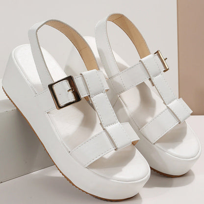 Women's Platform Sandals ⎜ Fashionable Shoes with Adjustable Strap and Comfortable Wear