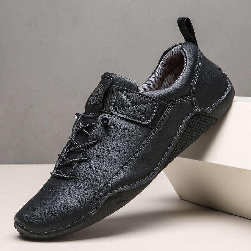 Hand - Sewn Men's Casual Shoes ⎜ Comfortable Retro Leather Trainers for Everyday Wear