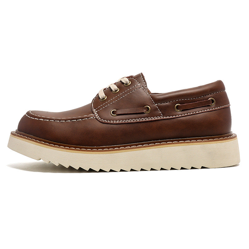 Men's Lace - Up Shoes ⎜ Robust Leather Shoes in Retro Style for Leisure and Everyday Wear