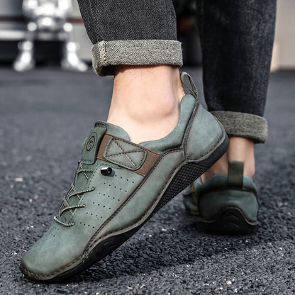 Hand - Sewn Men's Casual Shoes ⎜ Comfortable Retro Leather Trainers for Everyday Wear