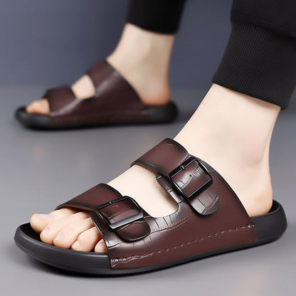 Outdoor Slip - on Shoes for Men ⎜ Non - Slip , Adjustable Casual Shoes with Colour Details