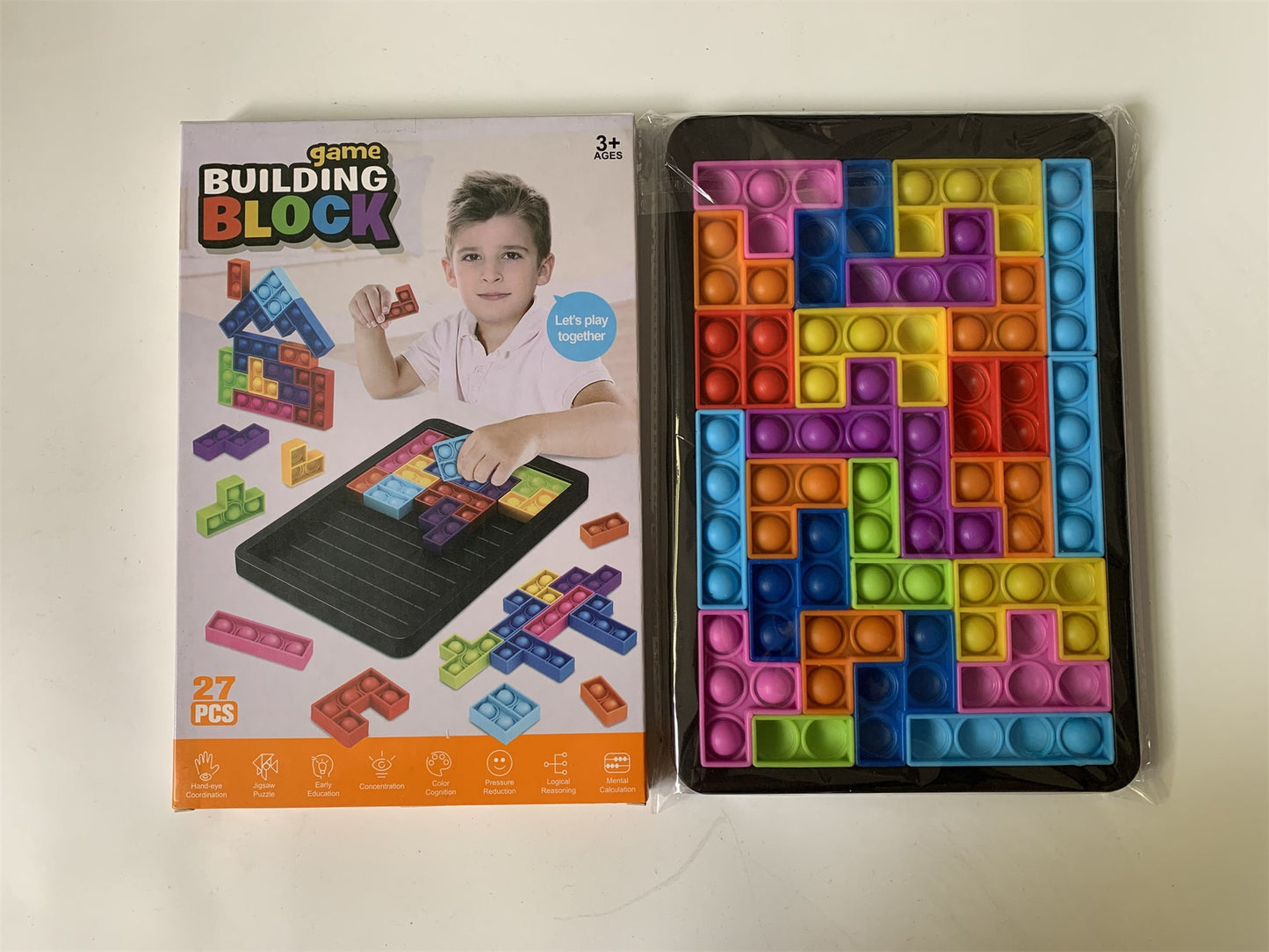 Colourful Tetris children's game
