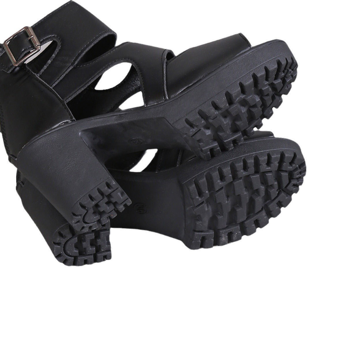 High Heel Sandals for Women ⎜ Fashionable Platform Shoes with Block Heel and Cut - Out Design for Party & Everyday Wear