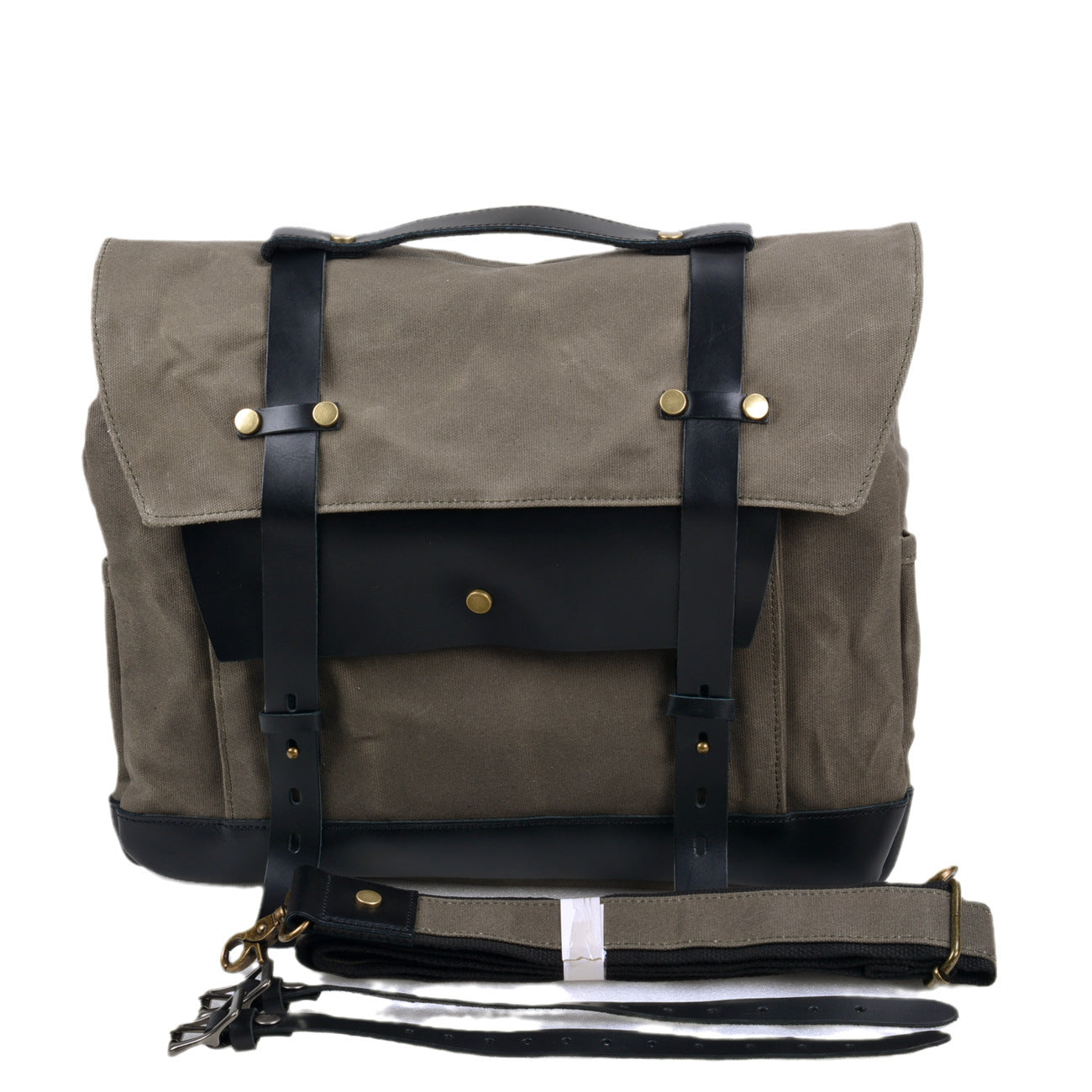 Canvas Motorbike Bag ⎜ Waterproof Retro Bag with Strap Fastening and Large Storage Space