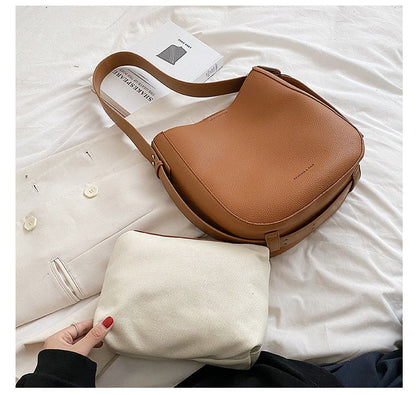 Crossbody Bucket Bag for Women ⎜ Simple Design with Adjustable Shoulder Strap and Practical Interior