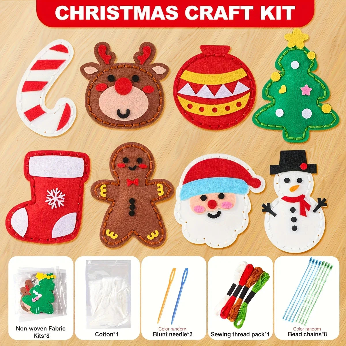 Safe Felt Christmas Set for DIY Sewing