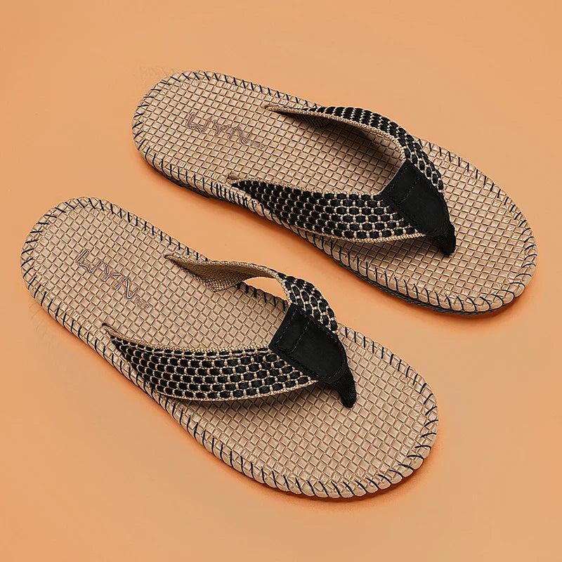 Men's Toe Separators for Summer ⎜ Comfortable Beach Sandals with Non - Slip Sole and Mesh Design
