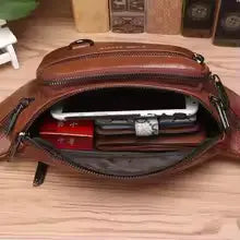 Leather Bum Bag for Men ⎜ Multiple Zip Compartments and Robust Strap for Secure Storage