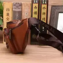 Leather Bum Bag for Men ⎜ Multiple Zip Compartments and Robust Strap for Secure Storage