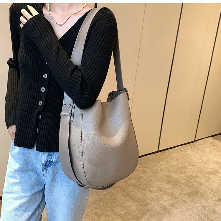 Crossbody Bucket Bag for Women ⎜ Simple Design with Adjustable Shoulder Strap and Practical Interior