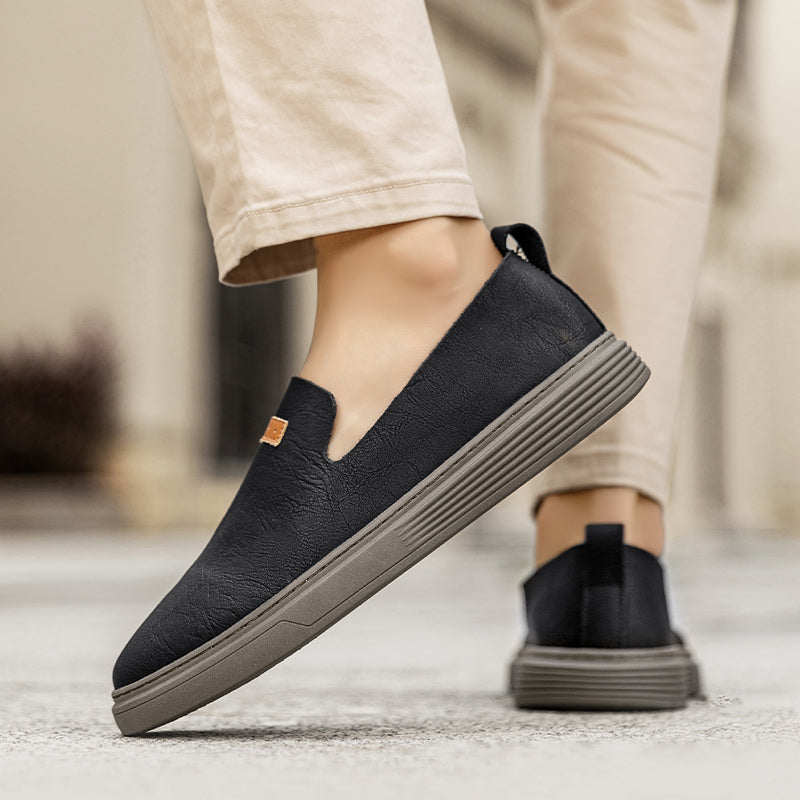 Men's Slip - on Shoes ⎜ Comfortable Outdoor Shoes Made of Leather for Summer and Leisure