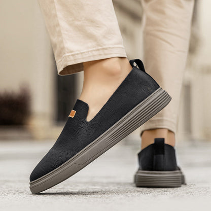 Men's Slip - on Shoes ⎜ Comfortable Outdoor Shoes Made of Leather for Summer and Leisure