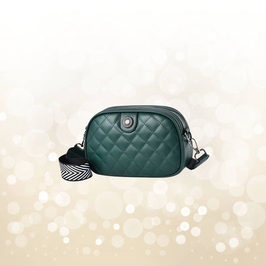 Small Leather Shoulder Bag ⎜ Padded Bag with Adjustable Shoulder Strap