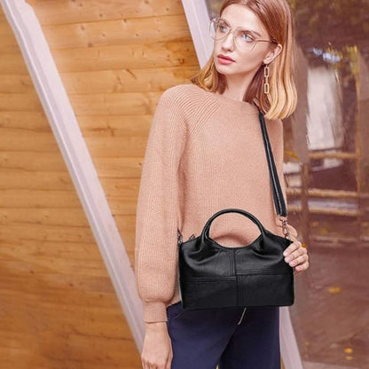 Leather Shoulder Bag for Women ⎜ Fashionable Bag with Large Capacity and Adjustable Shoulder Strap