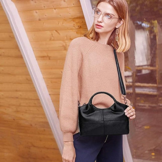 Leather Shoulder Bag for Women ⎜ Fashionable Bag with Large Capacity and Adjustable Shoulder Strap